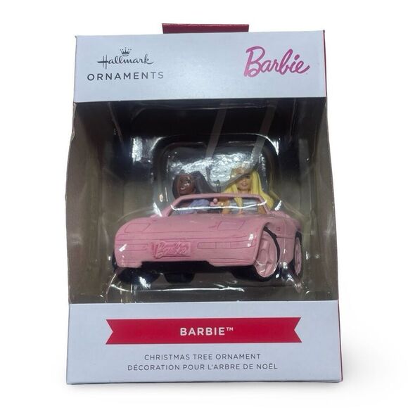 HALLMARK Barbie in Pink Car Christmas Ornament - Picture 1 of 3